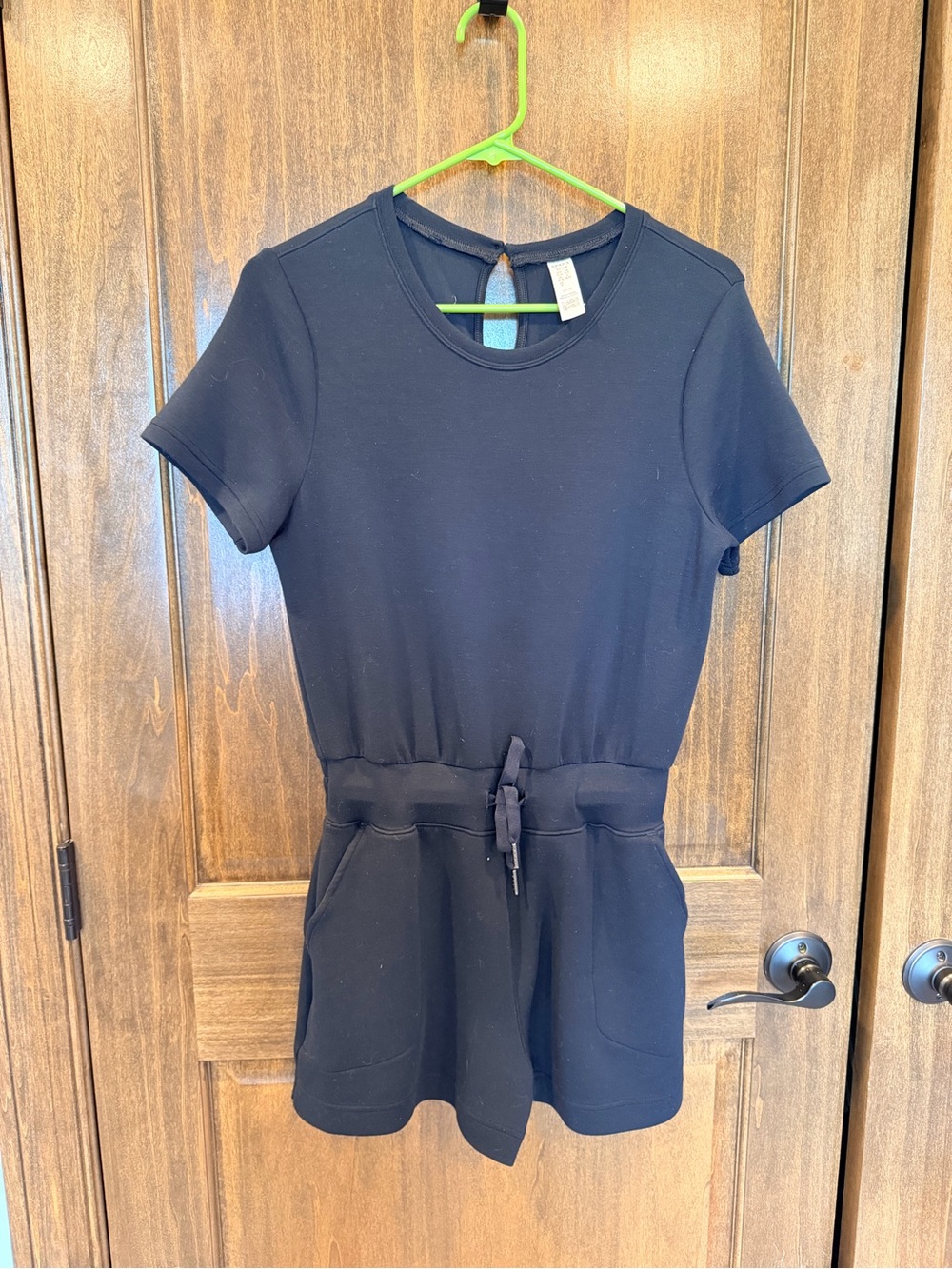 SPANX Black Short-Sleeve Jumpsuit Romper